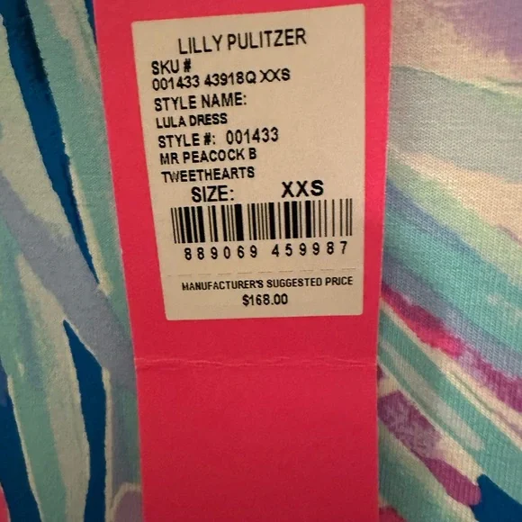 🆕 NWT Lilly Pulitzer Mr. Peacock Blue Tweethearts Dress - Picture 5 of 5